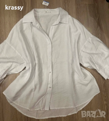 НОВА голяма бяла дамска риза (размер 2ХЛ) с етикет, снимка 2 - Ризи - 53792665