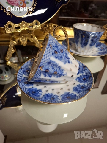 Чаши с чинийки ЛФЗ , снимка 3 - Антикварни и старинни предмети - 53276121