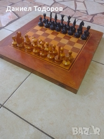 Стар Дървен Шах - Табла.Размери - 36х 36см., снимка 3 - Шах и табла - 54112491