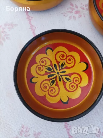 Красив голям буркан с шест купички руска хохлома, снимка 7 - Антикварни и старинни предмети - 49670274