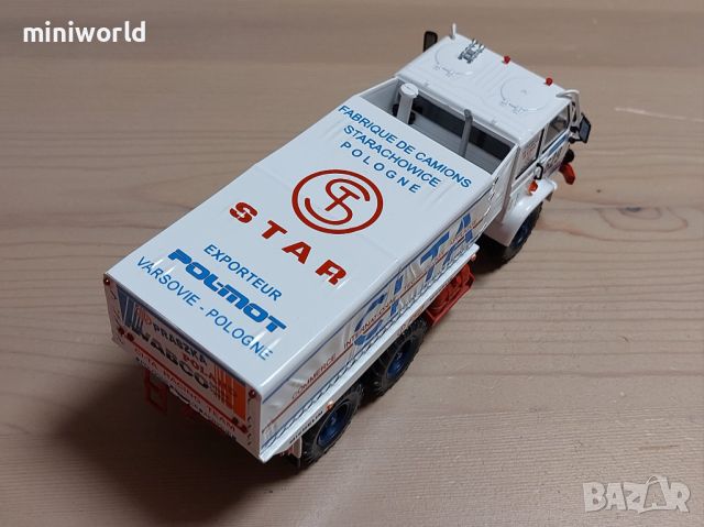 STAR 266 DAKAR 1988 - мащаб 1:43 на DeAgostini моделът е нов в блистер, снимка 8 - Колекции - 45685328