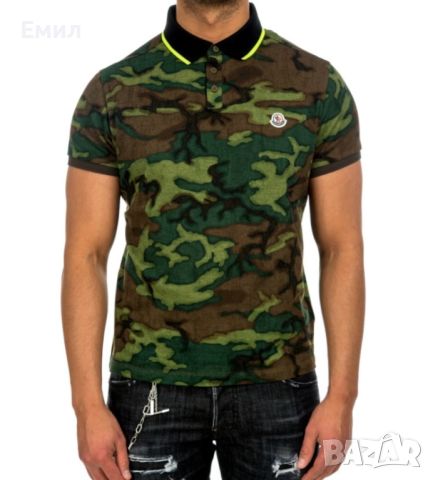 Мъжка тениска Moncler Maglia Polo Cotton T-Shirt, Размер S, снимка 1 - Тениски - 46410000