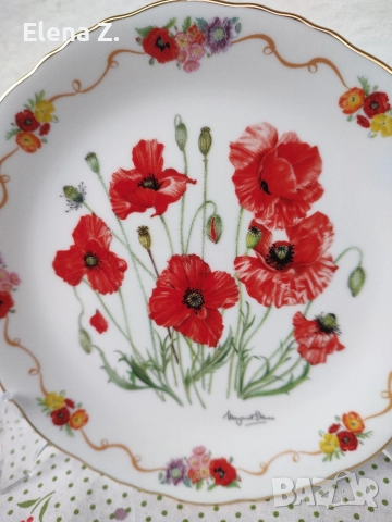 Красиви декоративни чинии с макове, снимка 9 - Декорация за дома - 52917477