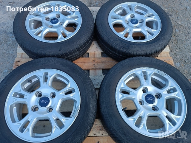 Лети джанти 14ки 4х108 Ford + зимни гуми 175/65/14, снимка 2 - Гуми и джанти - 52237938