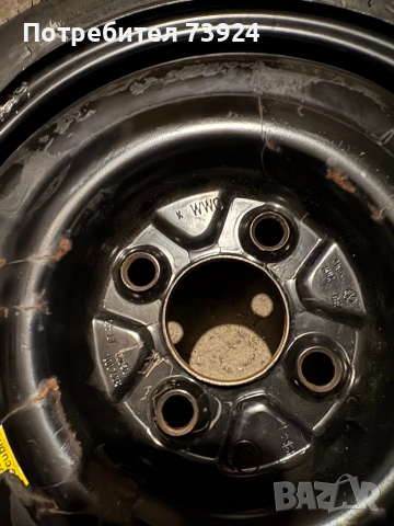 Резервна гума с джанта 105/70/14 69.1  4/100централен отвор за Дачия Рено, снимка 3 - Гуми и джанти - 53299836