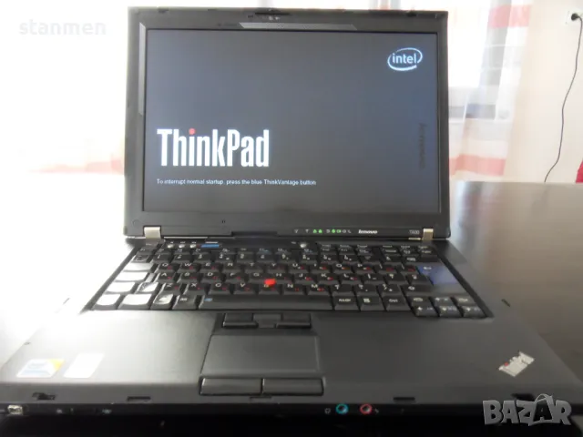 Продавам лаптоп Lenovo ThinkPad T400/мат14сКам/2х2.4Ghz/4gb/320gb/Профилактиран/DVDrw  , снимка 4 - Лаптопи за дома - 47143639