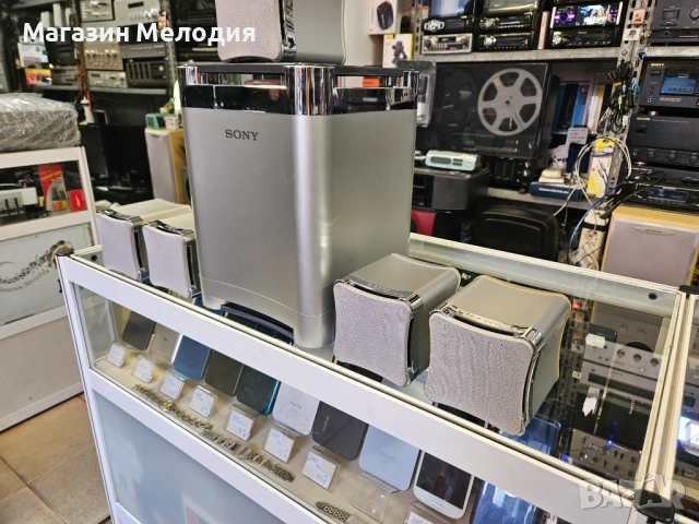 Комплект колони за домашно кино с бас каса SONY В отлично техническо и визуално състояние., снимка 7 - Ресийвъри, усилватели, смесителни пултове - 47832002