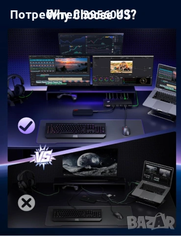 Нова, неотваряна Lemorele 13-в-1 USB-C Docking Station, снимка 6 - Други - 53876319