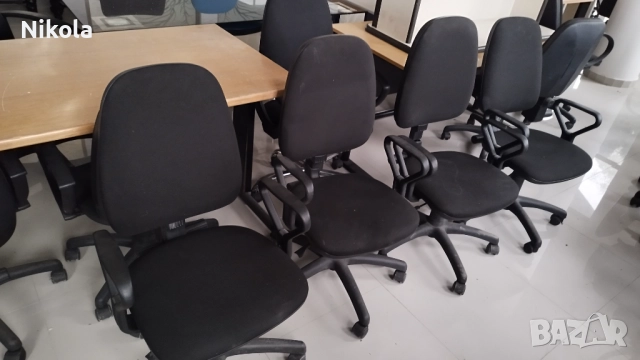 Офис столове на колеца с подлакътници и амортесьори , снимка 6 - Столове - 52125291
