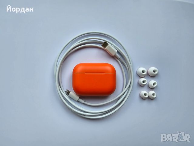Оригинални Apple Airpods Pro 2 Уникални Поръчково Боядисани Custom Orange Black, снимка 3 - Bluetooth слушалки - 45832928