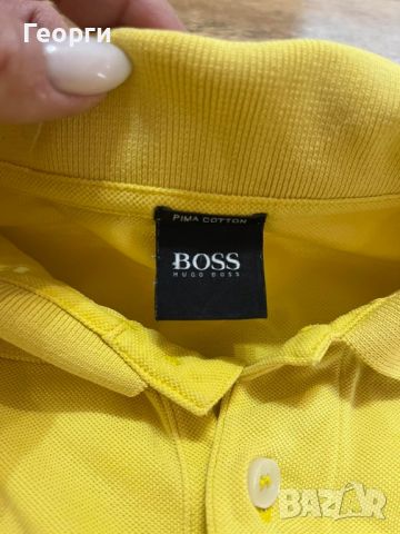 Мъжка тениска с якичка  Hugo Boss Размер М, снимка 5 - Тениски - 45456703