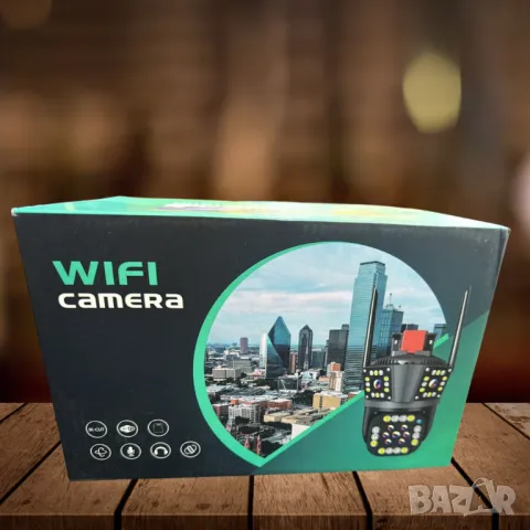 Тройна 4G камера за наблюдение, работи с WiFi,12 MP,Ultra HD, снимка 1 - Други - 48235876