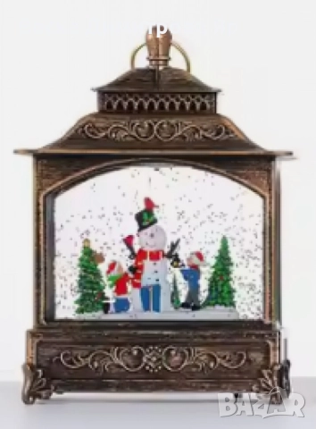 Коледна лампа със сняг и коледни орнаменти, снимка 4 - Декорация за дома - 52239740