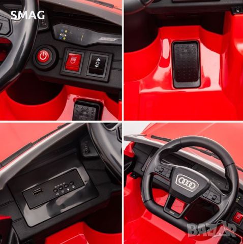 Audi RS6 Red 6V 4.5AH моторно превозно средство с дистанционно управление, снимка 4 - Други - 45842147