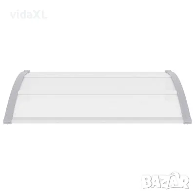 vidaXL Навес за врата сив 120x100 см PC(SKU:45628）, снимка 2 - Други - 48636851