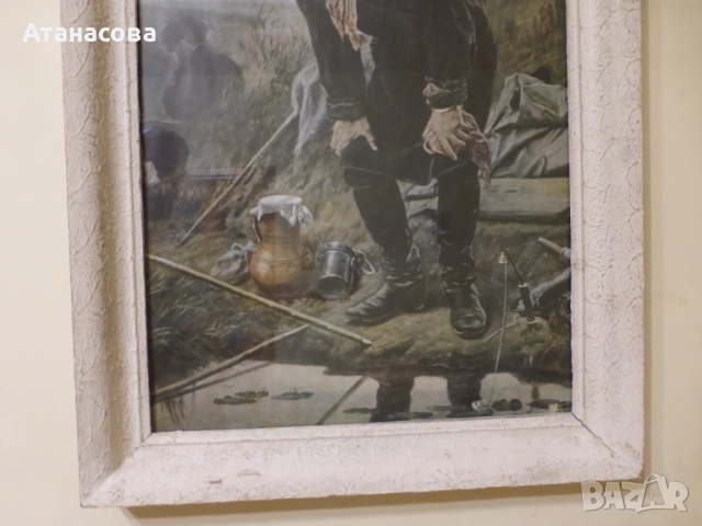 Картина репродукция "Старият рибар", снимка 5 - Картини - 53662083