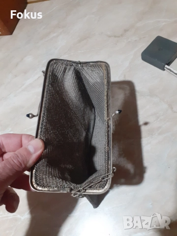 Стара градска дамска метална чантичка портмоне 19 в. Alpacca, снимка 4 - Антикварни и старинни предмети - 52930196