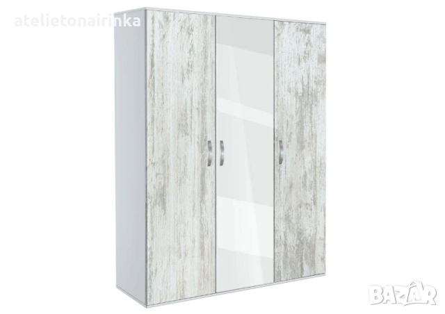 Трикрил гардероб Ава 3, снимка 11 - Гардероби - 29590490