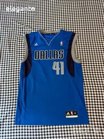 Dirk Nowitzki #41 Dallas Mavericks 2011 Adidas NBA мъжко джърси размер М, снимка 2 - Тениски - 46926467