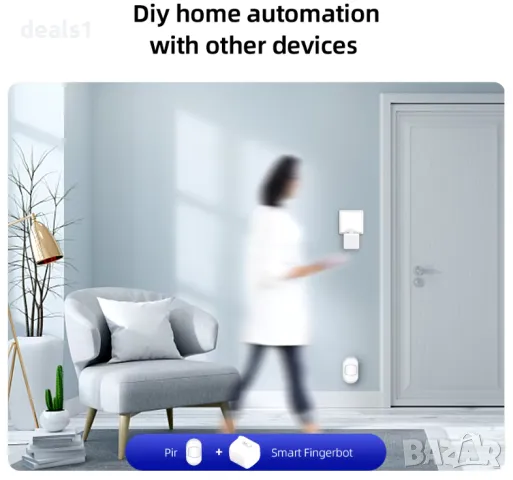 Aubess Tuya Robot Switch Робот Превключвател Управление чрез Bluetooth и Гласови команди Smart Life , снимка 7 - Друга електроника - 47864290