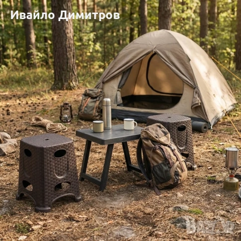 Verona Compact Set™ – Сгъваем комплект маса и столчета за градина, къмпинг и плаж, снимка 2 - Маси - 54215797