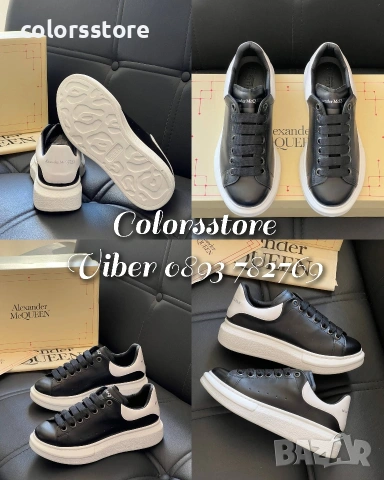 Черни кецове Alexander McQueen-BR105, снимка 1 - Маратонки - 47392646
