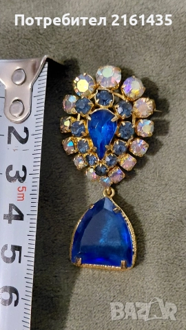 прекрасна ретро брошка от 60-те години на миналия век на Яблонекс Чехословакия , снимка 3 - Колекции - 52845990