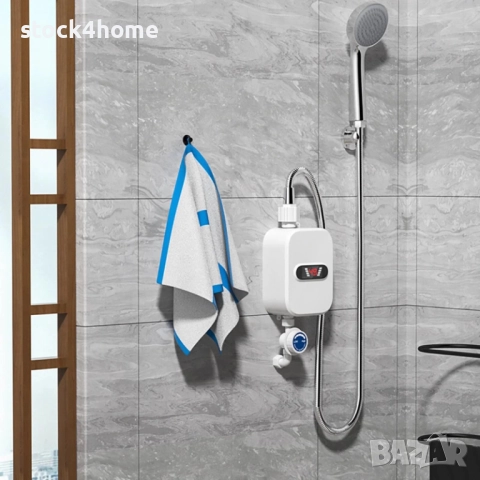 Проточен бойлер Piduules, 3500W, 220V, с комплект за душ,  защита от протичане, водоустойчив, снимка 3 - Други - 52833423