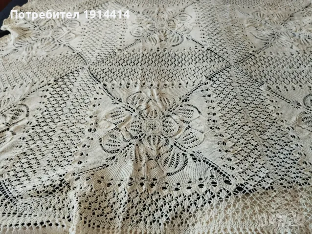 Покривка за маса голяма ръчно плетена, снимка 8 - Декорация за дома - 49756659