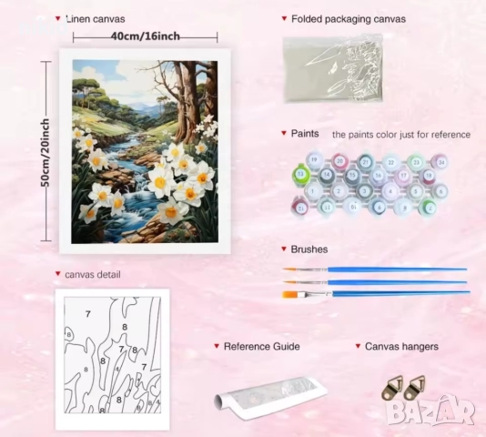 Рисуване на картина по номера Сервиз и ваза слънчогледи , снимка 2 - Картини - 52915569