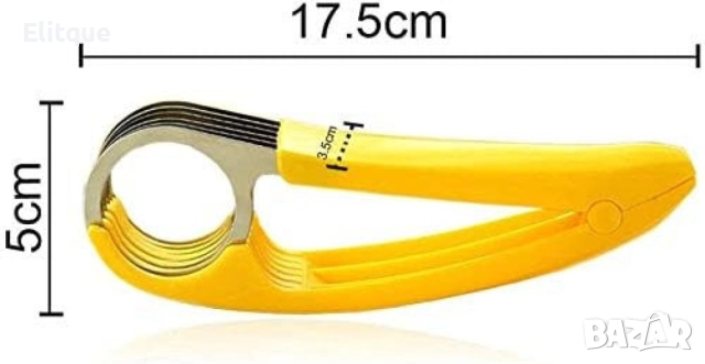 Функционална стоманена резачка за банани, резачка за плодове с ергономична дръжка, снимка 3 - Други стоки за дома - 52902203