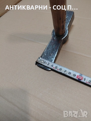 Соц Стар Каменоделски Чук С Дръжка От Дрян 0.950кг. НОМЕР 1650., снимка 13 - Антикварни и старинни предмети - 54237947