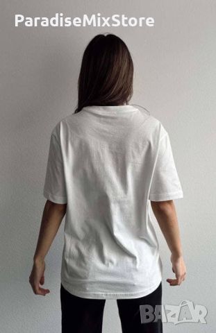 Овърсайз тениска miu miu в бяло , снимка 2 - Тениски - 46387778