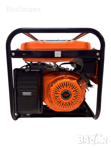 Генератор за ток 5.5 kW, бензинов, монофазен, AVR, електрически стартер, 100% медни намотки, с колел, снимка 2 - Стругове - 51967629