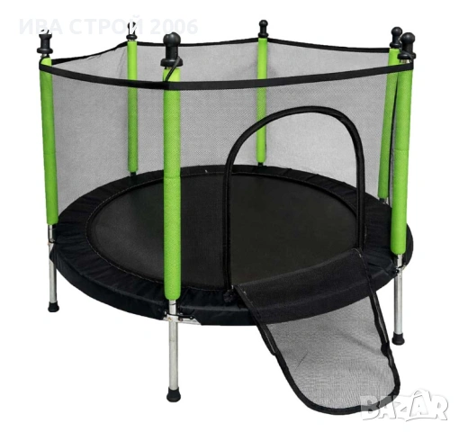 Батут за деца 140 см | Градински батут с мрежа и топки | PraktiHome, снимка 4 - Други - 54237243