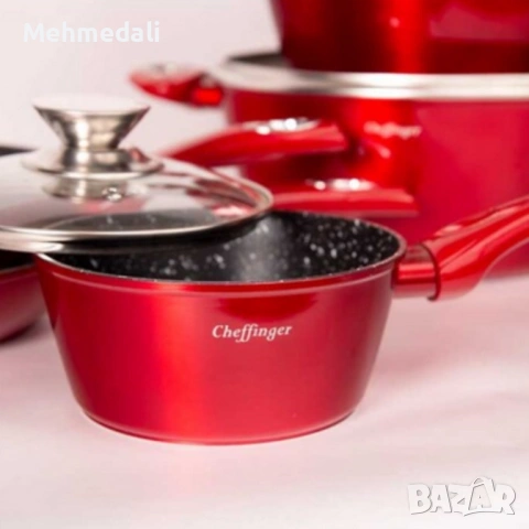 Комплект съдове за готвене Cheffinger – 10 части, снимка 11 - Съдове за готвене - 53168872