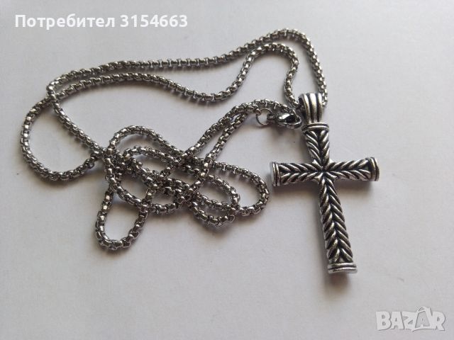 Колие с кръст , снимка 5 - Колиета, медальони, синджири - 45535829