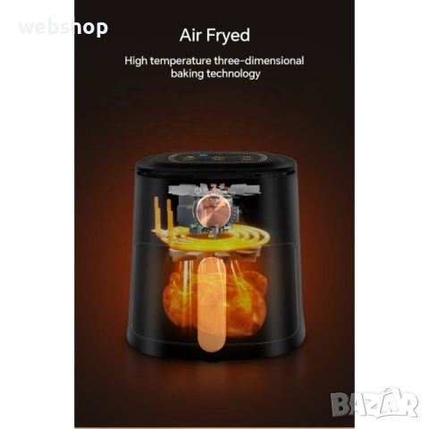 ПРОМО!! Фритюрник за готвене без мазнина Air Fryer, 4 литра, 700W, снимка 4 - Фритюрници - 45943511