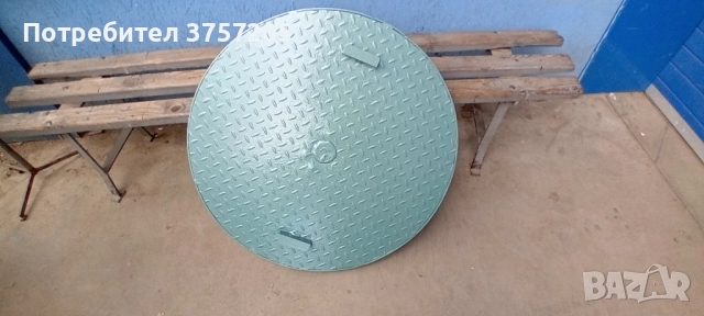 Кръгъл метален капак за водомерна шахта 82см., снимка 2 - Други стоки за дома - 52103406