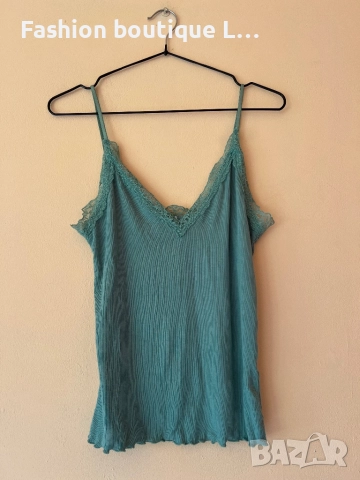 Уникален дамски потник с дантела и къдрички и регулиращи се презрамки М размер 👗