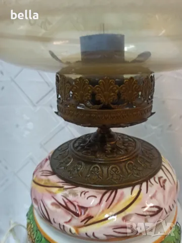 Антикварна висока настолна лампа Capodimonte, снимка 3 - Антикварни и старинни предмети - 49646525