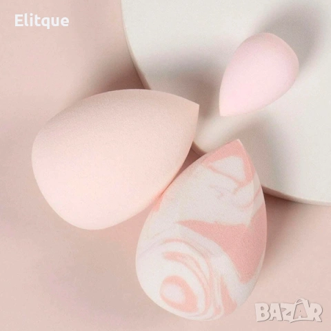 Комплект 3 броя гъбки за грим, снимка 4 - Други - 53126897