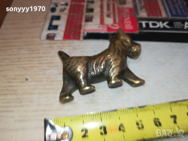 ЗАЯВЕНО-Шотландски териер-КУЧЕ МЕД МЕСИНГ-ВНОС ФРАНЦИЯ 0609251636, снимка 6 - Антикварни и старинни предмети - 51626370