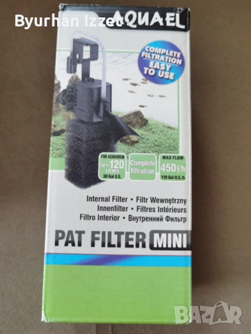 Вътрешен филтър за Нано аквариуми pay filter mini aqua el 