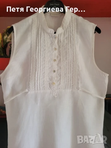 Ленена риза без ръкави размер XL, снимка 3 - Ризи - 50979750