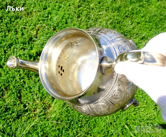 Чайник,кана Hadj Bennani metal-argente,Мароко. , снимка 4 - Антикварни и старинни предмети - 51446778