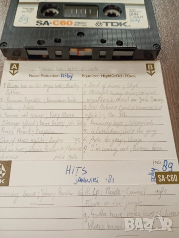 Лот от 12 бр TDK SA-C60 хромни аудиокасети с Албуми и хитове от 80те години, снимка 6 - Аудио касети - 52054575