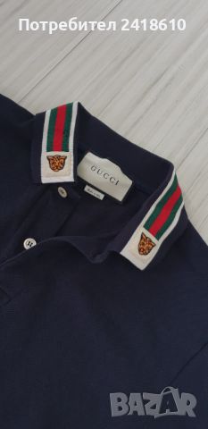 GUCCI Pique Cotton Made in Italy Mens Size S ОРИГИНАЛ! Мъжка Тениска!, снимка 1 - Тениски - 45893319