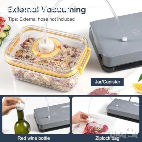 Нова Машина за вакуумиране YASHE 5 в 1 60kPa 30см за съхранение месо риба, снимка 5 - Други - 53374858