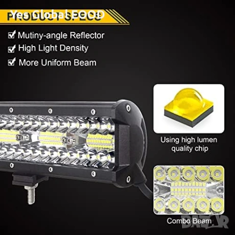 RIGIDON 17" 360W LED бар 8D 12V комплект, снимка 4 - Аксесоари и консумативи - 53615896